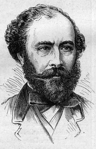 Portrait of Octave Feuillet, French novelist, playwright and academician. Engraving in Le Monde Illustré n°883 of 14 March 1874