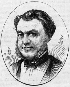 Portrait of Paul Abadie, French architect. Engraving in Le Monde Illustré n°890 of 2 May 1874