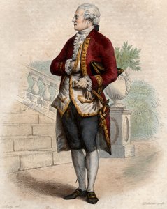 Portrait of Pierre Augustin Caron de Beaumarchais, French watchmaker, inventor, musician, diplomat and writer
