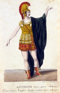 Portrait of Prosper Derivis in the role of Antigone in the lyrical tragedy 