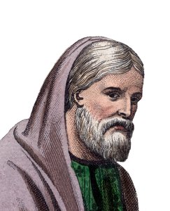Portrait of Saint Gregory of Tours (538-594), French historian and Bishop of Tours by French School