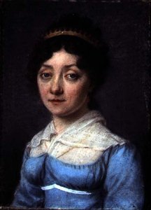 Portrait of a Bourgeois Woman in a Blue Empire Dress, c.1815