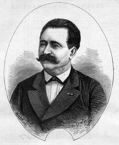 Portrait of Doctor Nicolay (Faure Nicolay, French magician?). Engraving in Le Monde Illustré n°1052 of 9 June 1877.