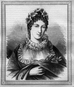 Portrait of the Duchess of Angouleme Marie Therese Charlotte of France known as Madame Royale (1778-1851). Engraving in “Histoire des Papes-Rois-Queen and Empereurs a travers les centuries” by Maurice Lachatre