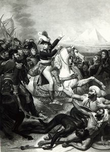 Portrayal of Napoleon as the Conquering Hero in Egypt by French School