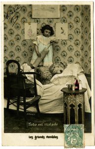 Postcard: Toto is Sick, Great Remedies by French School