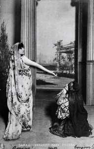 Postcard Depicting Sarah Bernhardt in Phedre by French School