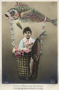Postcard of April 1st, early 20th century
