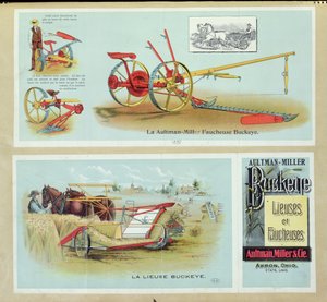 Poster advertising Aultman-Miller Buckeye Binders and Reapers, end 19th century by French School