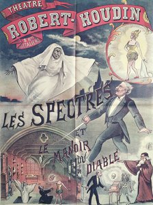 Poster advertising Ghosts and the House of the Devil at the Theatre Robert-Houdin, Paris