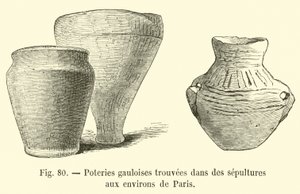 Gaulish pottery found in burials around Paris by French School