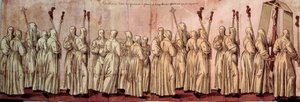 Procession of the White Penitents or Henry III by French School