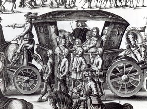 Procession of the entry of the young king Louis XIV as a child in the city of Paris on the 18th August 1649 (detail) by French School