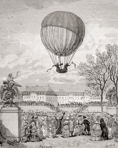 Professor Jacques Charles and Nicolas-Louis Robert fly the world