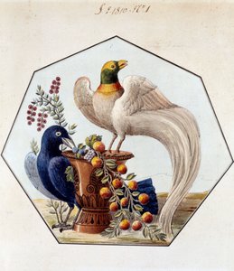 Project for the Table of Birds in Porcelain by Alexandre Brongniart. 1810 Sevres, Archives of the Manufacture de Sevres by French School
