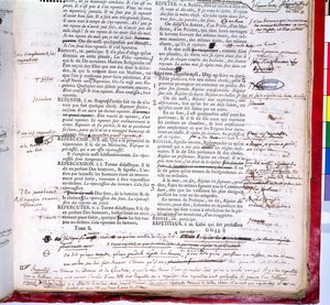 Proofing Page with Corrections of an Edition of the French Academy Dictionary by French School