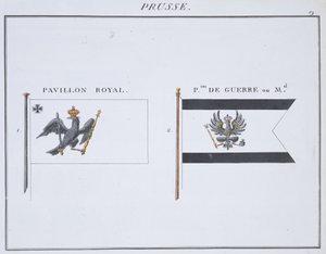 Prussian Flags, from a French book of Flags, c.1819 by French School