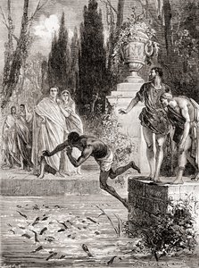 Publius Vedius Pollio, Roman Equestrian, Feeding a Slave to His Lamprey Eels, from 