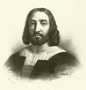 Raffaello Sanzio da Urbino, Known as Raphael, Portrait (engraving) by French School