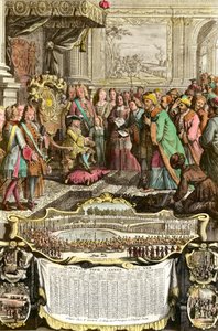 Reception of Mehemet Effendi Turkish ambassador of the great Sultan Achmet by Louis XV on 21 March 1721 at the Tuileries
