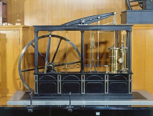 Reconstruction of the Steam Engine Designed by James Watt by French School