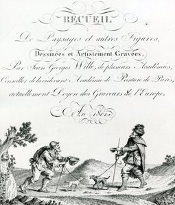 Recueil de Paysages et autres figures, dessinees et Artistement Gravees by Johann Georg Wille by French School