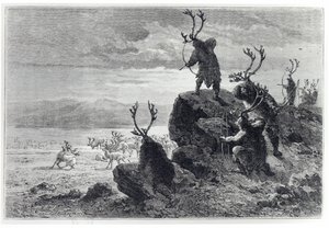 Reindeer Hunting in the Stone Age, illustration from L