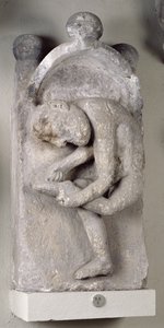 Relief depicting a man removing a thorn from his foot by French School