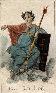Representation of the Act as a woman holding a sceptre. From “Mythology of Youth” by Pierre Blanchard 1803.