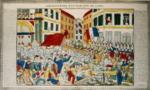 Republican Insurrection in Lyon, 9th-14th April 1834 by French School