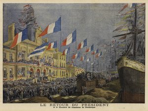 Return of French President Felix Faure from His Visit to Russia, 1897 by French School