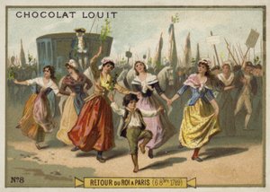 Return of King Louis XVI to Paris, 6 October 1789 by French School