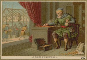 Rich Man Counting His Money by French School