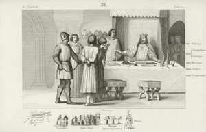 Robert II of France sparing conspirators condemned to death by French School