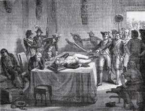 Robespierre Waiting for Execution Having Shot Himself in the Jaw in 1794