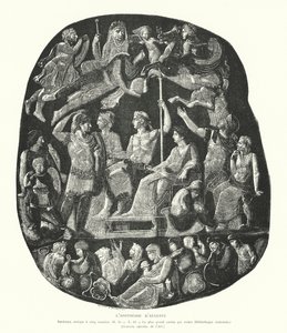 Roman Onyx Cameo Depicting the Apotheosis of the Emperor Augustus by French School