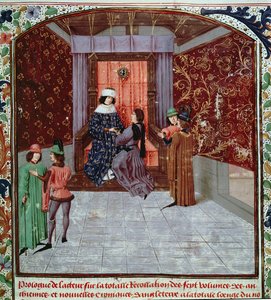 Edward IV receiving the book from the author, from Anciennes Chroniques d