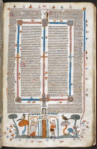 The Painter and the Devil, from Decretals of Gregory IX with gloss of Bernard of Parma (the 