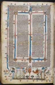 The Painter and the Devil, from Decretals of Gregory IX with gloss of Bernard of Parma by French School
