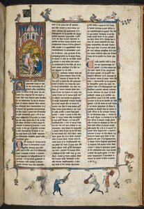 Henry II of England with scribe, illustration from 