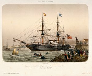 Royal West Indian Mail Steamer Orinoco leaving Southampton, c.1854