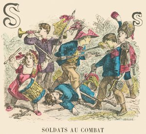 Soldiers in Combat by French School