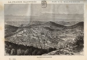 Saint-Etienne - engraving in 
