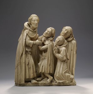 Saint Elzear of Sabran Healing Three Lepers