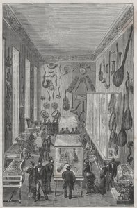 Salle du Musee du Conservatoire National de Musique de Paris (engraving) by French School