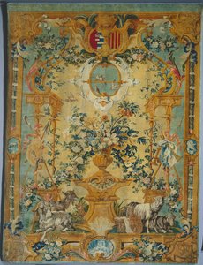 Savonnerie Panel: Spring with Coat of Arms by French School