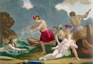 Scene from the History of the Aztec Princess Amazilly and Her Brother Telasco by French School