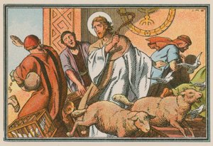 Scene from the Life of Jesus (coloured engraving) by French School