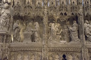 Scene of the Choir of the Cathedral of Chartres: Apparition of Christ to His Mother and Ascension by French School