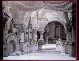 Scenery design for a performance of Hernani by Victor Hugo, 1867